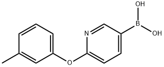 (6-(间甲苯氧基)吡啶-3-基)硼酸 结构式