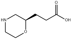 (R)-3-(吗啉-2-基)丙酸 结构式