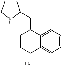 2-(1,2,3,4-tetrahydronaphthalen-1-ylmethyl)pyrrolidine hydrochloride 结构式