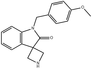 1'-(4-甲氧基苄基)螺[氮杂环丁烷-3,3'-二氢吲哚] -2'-酮 结构式