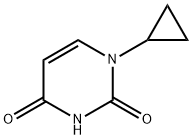 1-环丙基嘧啶-2,4(1H,3H)-二酮 结构式