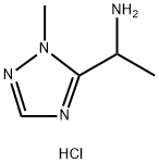 1-(1-methyl-1H-1,2,4-triazol-5-yl)ethan-1-amine hydrochloride 结构式