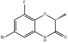 (R)-6-溴-8-氟-2-甲基-2H-苯并[B][1,4]噁嗪-3(4H)-酮 结构式
