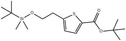 2-Thiophenecarboxylic acid, 5-[2-[[(1,1-dimethylethyl)dimethylsilyl]oxy]ethyl]-, 1,1-dimethylethyl ester 结构式