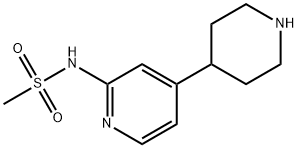 Methanesulfonamide, N-[4-(4-piperidinyl)-2-pyridinyl]- 结构式