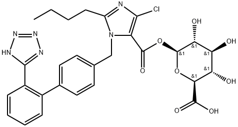 Losartan Carboxylic Acid Acyl-β-D-Glucuronide 结构式