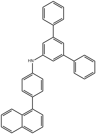 N-(4-(naphthalen-1-yl)phenyl)-[1,1':3',1''-terphenyl]-5'-amine 结构式