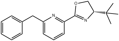 (S)-2-(6-苄基吡啶-2-基)-4-(叔丁基)-4,5-二氢噁唑 结构式