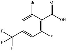2-溴-6-氟-4-(三氟甲基)苯甲酸 结构式