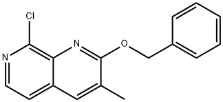 2-(苄氧基)-8-氯-3-甲基-1,7-二氮杂萘 结构式