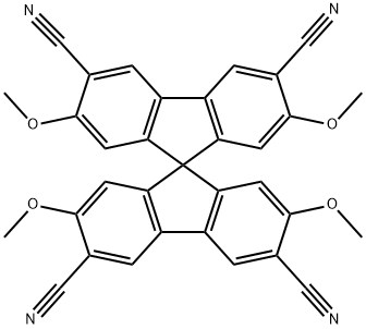 9,9'-Spirobi[9H-fluorene]-3,3',6,6'-tetracarbonitrile, 2,2',7,7'-tetramethoxy- 结构式