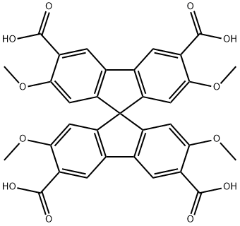 9,9'-Spirobi[9H-fluorene]-3,3',6,6'-tetracarboxylic acid, 2,2',7,7'-tetramethoxy- 结构式