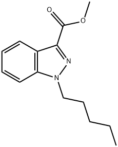 1H-Indazole-3-carboxylic acid, 1-pentyl-, methyl ester 结构式