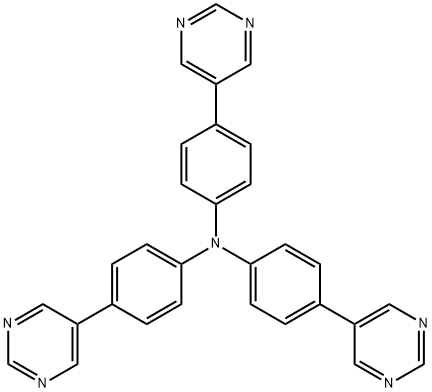 三(4-(嘧啶-5-基)苯基)胺 结构式