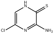 3-氨基-5-氯吡嗪-2(1H)-硫酮 结构式