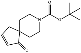1-氧代-8-氮杂螺[4.5]癸-2-烯-8-羧酸叔丁酯 结构式