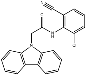 9H-Carbazole-9-acetamide, N-(2-chloro-6-cyanophenyl)- 结构式