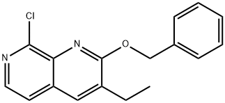 2-(苄氧基)-8-氯-3-乙基-1,7-二氮杂萘 结构式