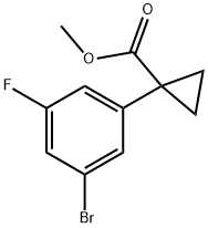 1-(3-溴-5-氟苯基)环丙烷-1-羧酸甲酯 结构式
