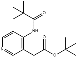 tert-butyl 2-[4-(2,2-dimethylpropanamido)pyridin-3-yl]acetate 结构式