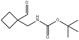 tert-butyl N-[(1-formylcyclobutyl)methyl]carbamate 结构式