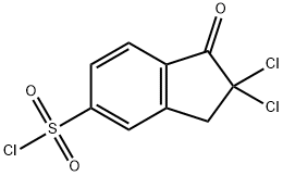 1H-Indene-5-sulfonyl chloride, 2,2-dichloro-2,3-dihydro-1-oxo- 结构式