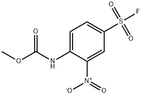 Carbamic acid, N-[4-(fluorosulfonyl)-2-nitrophenyl]-, methyl ester 结构式