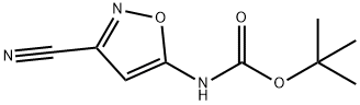 (3-氰基异噁唑-5-基)氨基甲酸叔丁酯 结构式