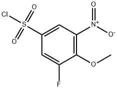 Benzenesulfonyl chloride, 3-fluoro-4-methoxy-5-nitro- 结构式