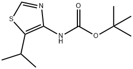 tert-butyl N-[5-(propan-2-yl)-1,3-thiazol-4-yl]carbamate 结构式