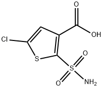 3-Thiophenecarboxylic acid, 2-(aminosulfonyl)-5-chloro- 结构式