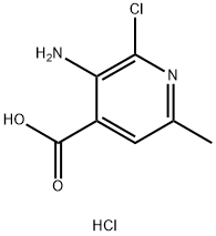 3-氨基-2-氯-6-甲基-4-吡啶甲酸(盐酸盐) 结构式