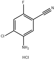 5-氨基-4-氯-2-氟苯甲腈(盐酸盐) 结构式