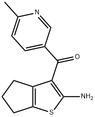 Methanone, (2-amino-5,6-dihydro-4H-cyclopenta[b]thien-3-yl)(6-methyl-3-pyridinyl)- 结构式