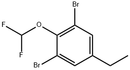 1,3-二溴-2-(二氟甲氧基)-5-乙基苯 结构式