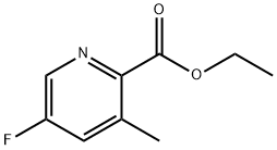 2-Pyridinecarboxylic acid, 5-fluoro-3-methyl-, ethyl ester 结构式