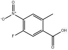 5-氟-2-甲基-4-硝基苯甲酸 结构式