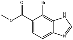 4-溴苯并咪唑-5-甲酸甲酯 结构式
