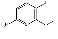 6-(二氟甲基)-5-碘吡啶-2-胺 结构式