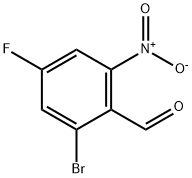 2-溴-4-氟-6-硝基苯甲醛 结构式