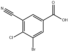 3-溴-4-氯-5-氰基苯甲酸 结构式