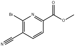 6-溴-5-氰基吡啶甲酸甲酯 结构式