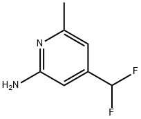 4-(二氟甲基)-6-甲基吡啶-2-胺 结构式