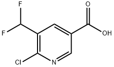 6-氯-5-(二氟甲基)烟酸 结构式