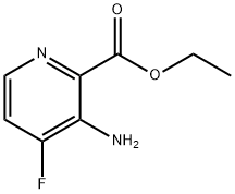 2-Pyridinecarboxylic acid, 3-amino-4-fluoro-, ethyl ester 结构式