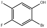 2-溴-4-氟-5-碘苯酚 结构式