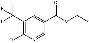 3-Pyridinecarboxylic acid, 6-chloro-5-(trifluoromethyl)-, ethyl ester 结构式