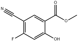5-氰基-4-氟-2-羟基苯甲酸甲酯 结构式