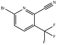 2-Pyridinecarbonitrile, 6-bromo-3-(trifluoromethyl)- 结构式