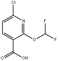 3-Pyridinecarboxylic acid, 6-chloro-2-(difluoromethoxy)- 结构式